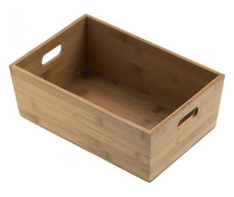 Cos pentru servit si depozitat din bambus, 30x20x11 cm