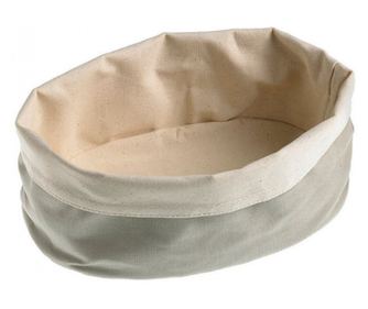 Cos textil din bumbac pentru paine, Sabbia, 15x20x7 cm