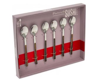 Set 6 lingurițe pentru desert sau cafea, Sushi Moka Wenge