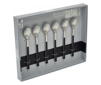 Set 6 lingurițe pentru desert sau cafea, Sushi Moka Ebony