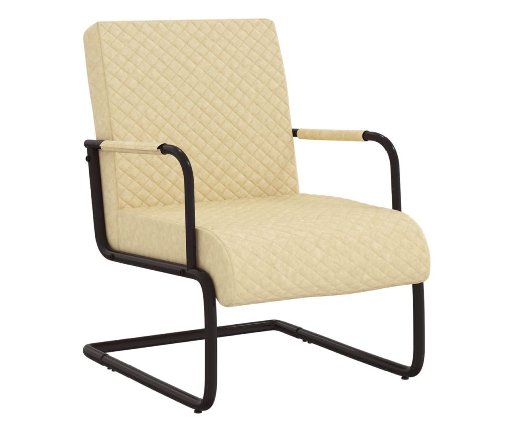 Konzolni stol, krem, ekološka usnja