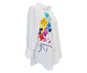 Camasa pictata manual "Dream", alb, L