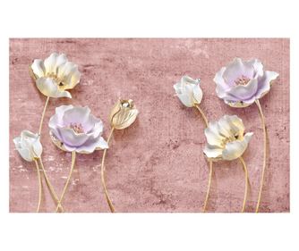 Fototapet Flori albe si mov, 200 x 150 cm
