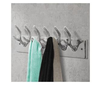 Cuiere de haine, 2 buc., argintiu, aluminiu