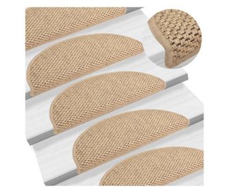 Samoljepljivi otirači za stepenice 15kom 56x17x3cm boja pijeska