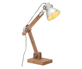 Ipari asztali lmpa, ezst, 58x18x90 cm, E27, kerek