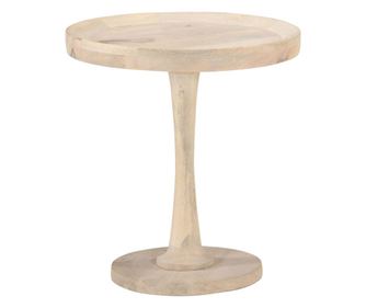 Dohányzóasztal, Ø50 x 55 cm, tömör mangófa