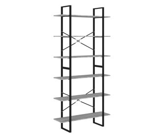 szürke sonoma színű szerelt fa magasszekrény 100 x 30 x 210 cm