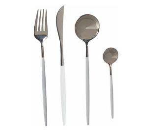 Комплект Прибори Сребрист Бял Неръждаема стомана (8 pcs)