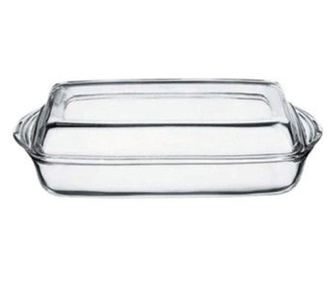 Staklena posuda otporna na toplinu 1,95 litara sa staklenim poklopcem 1,375 litara, Borcam, 59009