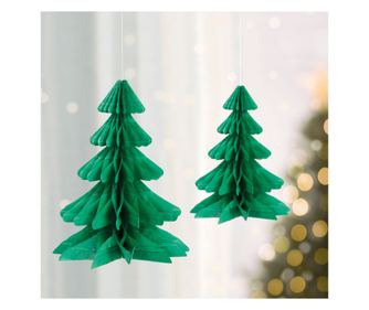 Fenyőfa dekoráció - fenyőfa modell - 3D, papír