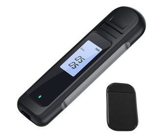 Etilotest Digital Profesional BellFyd®, Alcool Tester de Inalta Precizie, cu Indicator Luminos de Alarma, Negru