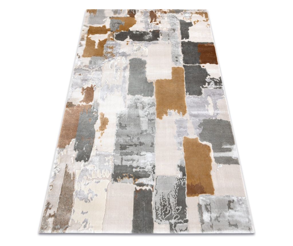 Covor acril ELITRA 6215 Abstracțiune vintage gri / galben 200x300 cm