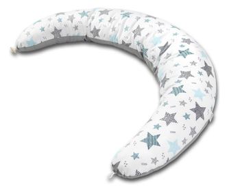 Perna gravide 200x35 cm cu husa detasabila Kidizi Hanna All Mint Stars