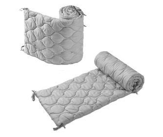 Set 2 aparatori matlasate Grey Deluxe Thick XXL, inaltime 50 cm