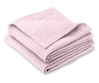 Paturica bebe de vara din muselina dubla 100x70 cm Kidizi Pink