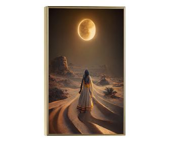 Uokvireni Plakati, Egyptian Woman, 50x 70 cm, Zlatni okvir