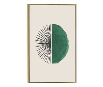 Tablou Poster Inramat, green circle, 21 x 30 cm, Rama Aurie