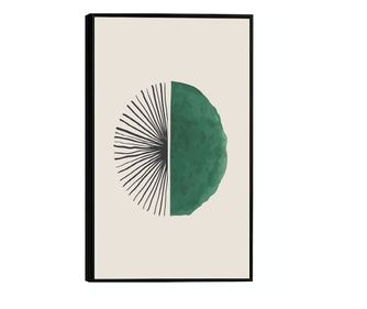 рамкирани картини, green circle, 80x60 cm, черна рамка