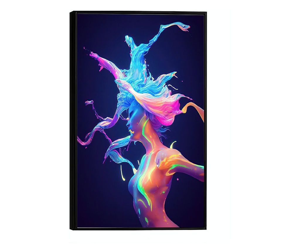 Keretezett poszterek, Neon Acrylic Paint, 21 x 30 cm, fekete keret