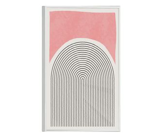 рамкирани картини, Pink Lines, 80x60 cm, бяла рамка