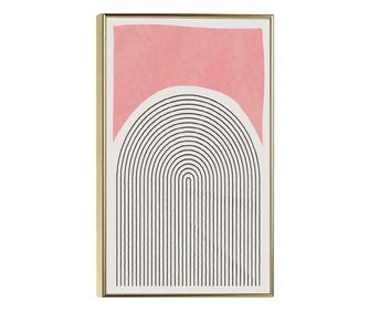 рамкирани картини, Pink Lines, 50x 70 cm, златна рамка
