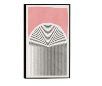 рамкирани картини, Pink Lines, 50x 70 cm, черна рамка