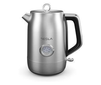 Fierbător electric Tesla KT500X, 2200W, 1,7 litri, Încălzitor ascuns, tehnologie STRIX, Argintiu