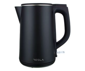 Електрическа кана Tesla KT301BX, 2200W, 1.5 литра, Скрит нагревател, Strix Control, Светлинен индикатор, Черен