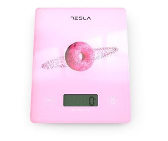 Кухненска везна Tesla KS101P, 5kg, Функция ТАРА, LED дисплей, Розов
