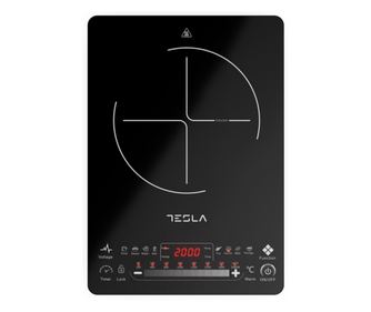 Индукционен котлон Tesla IC400B, 2000W, Touch screen, LED дисплей, 9 програми, 8 нива на мощност, Таймер, Черен