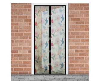Mercaton® szúnyogellenes függöny mágneses zárással ajtókhoz, 100 x 210 cm, Madár mintás