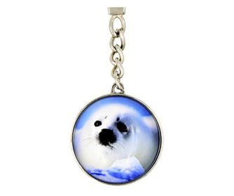 Breloc otel inoxidabil imagine animalut Foca