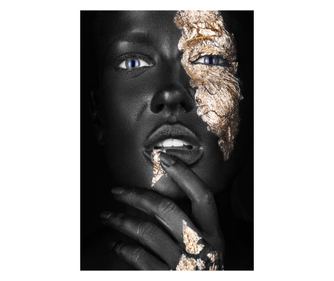 Samoljepljivi i praljivi zidni fototapeta Make-up zlatna 3, 150 x 205 cm