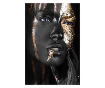 Samoljepljivi i praljivi zidni fototapeta Make-up zlatna 5, 150 x 205 cm