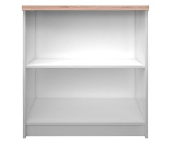 Polc 2 polc MDF fehér sonoma tölgy Topty 80x33x85 cm