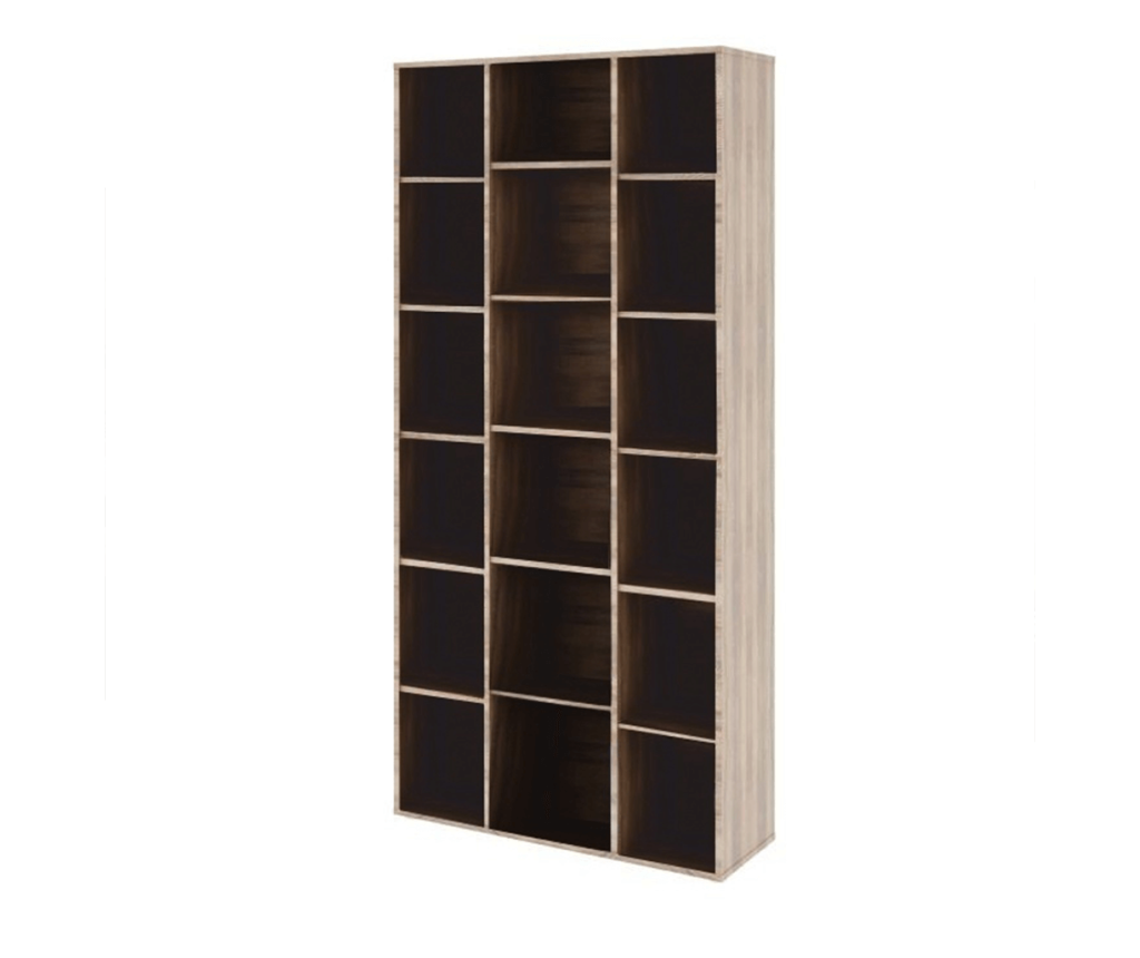 Bookcase, natural Sonoma oak, Dunaj 90x32x190.8 cm