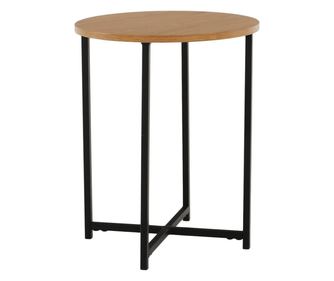 Imsar fekete fém és tölgy MDF dohányzóasztal 40x50 cm