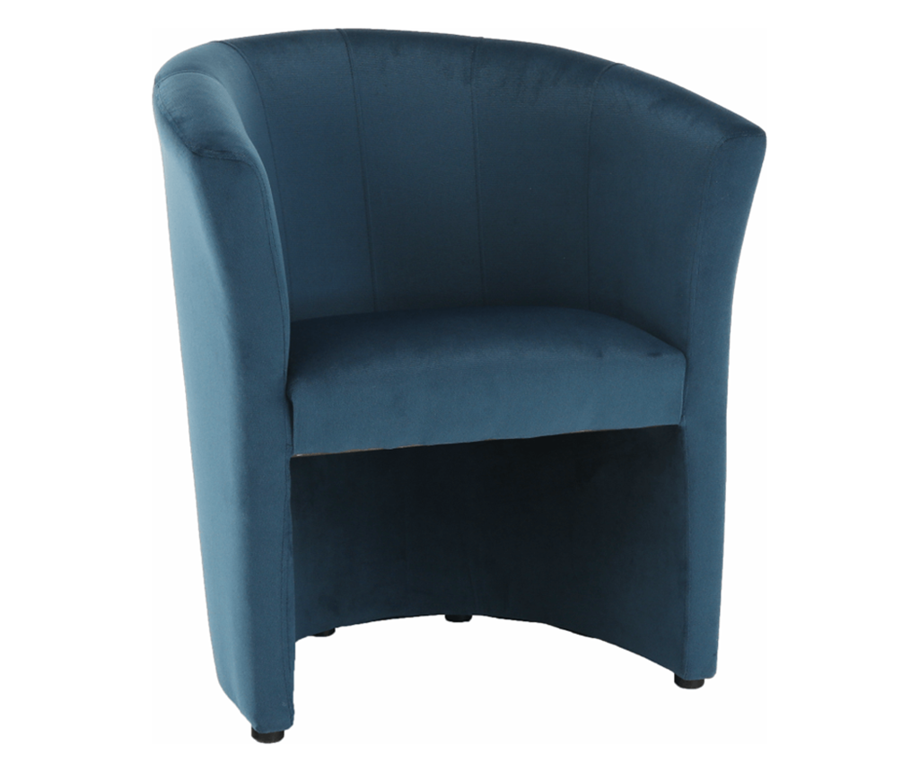 Blue Fabric Upholstered Armchair Cuba 65x60x77 cm