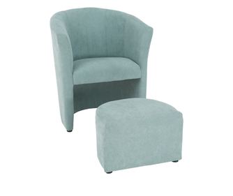 Fotel rózsa menta zöld textil kárpitozással 65x60x77 cm