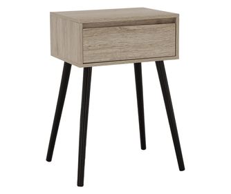 Alysandra Barna Fekete Tölgy MDF Éjjeliszekrény 40x30x60 cm