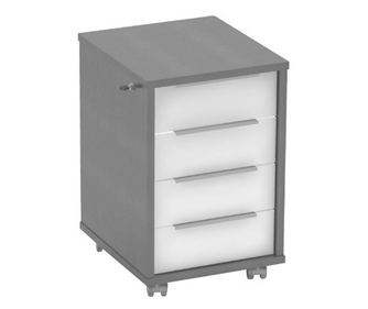 Ντουλάπι Rioma από MDF σε Γραφίτη/Λευκό με Κλειδαριά 43x48x66.7 εκ.