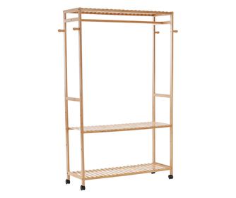 Garderobni organizator iz naravnega bambusa Melar 112,5x35x165 cm