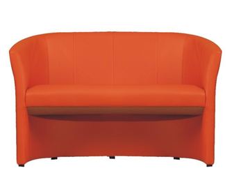 Narancssárga műbőr kétszemélyes fotel Cuba 124x60x77 cm