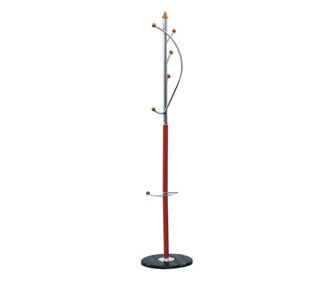 Vješalica od bukovog drveta srebrna metalna Charles 38x38x180 cm