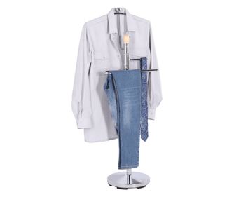 Хромиранa закачалка за дрехи Ivan от бук, 48x28x111 см