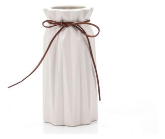 Vaza decorativa, mica, alb, 19 cm