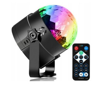 Disco LED RGB projektor távirányítóval és hangérzékelővel