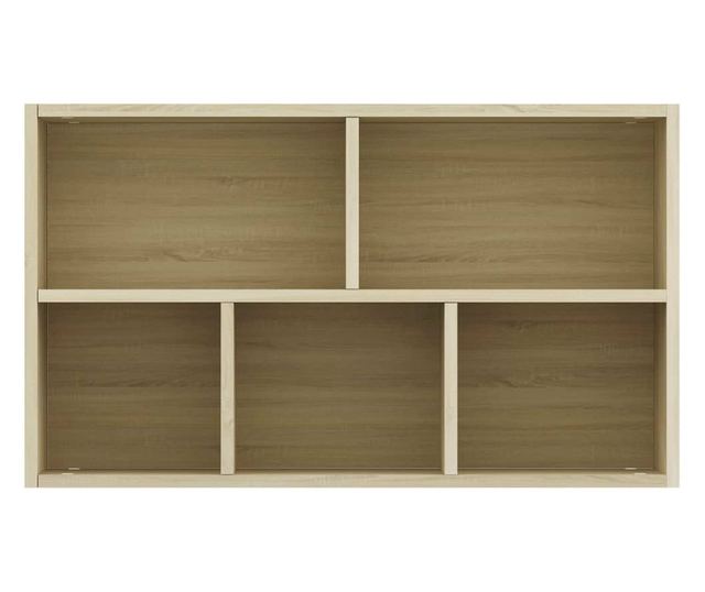 sonomatölgy-színű forgácslap könyv-/tálalószekrény 50x25x80 cm
