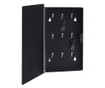 Caseta pentru chei cu tabla magnetica, negru, 30 x 20 x 5,5 cm